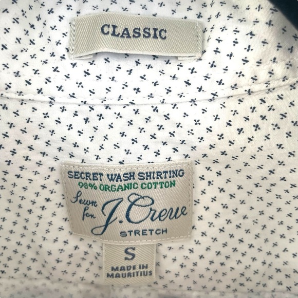 JCrew Classic Stretch White Cotton Button Down Short Sleeve Shirt Collared - Picture 4 of 5